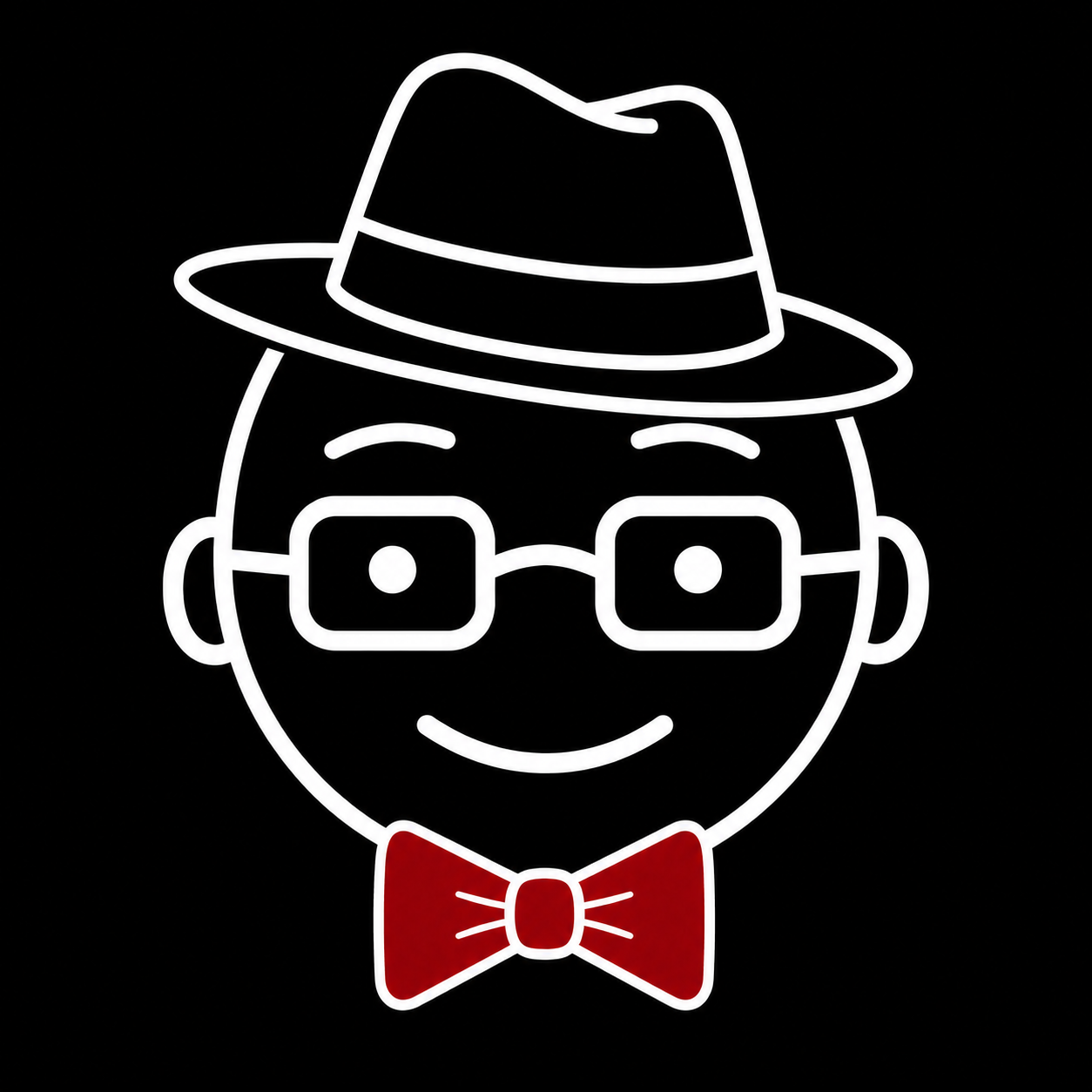 Approved smiling Walter10K profile image with fedora, glasses and red bow tie